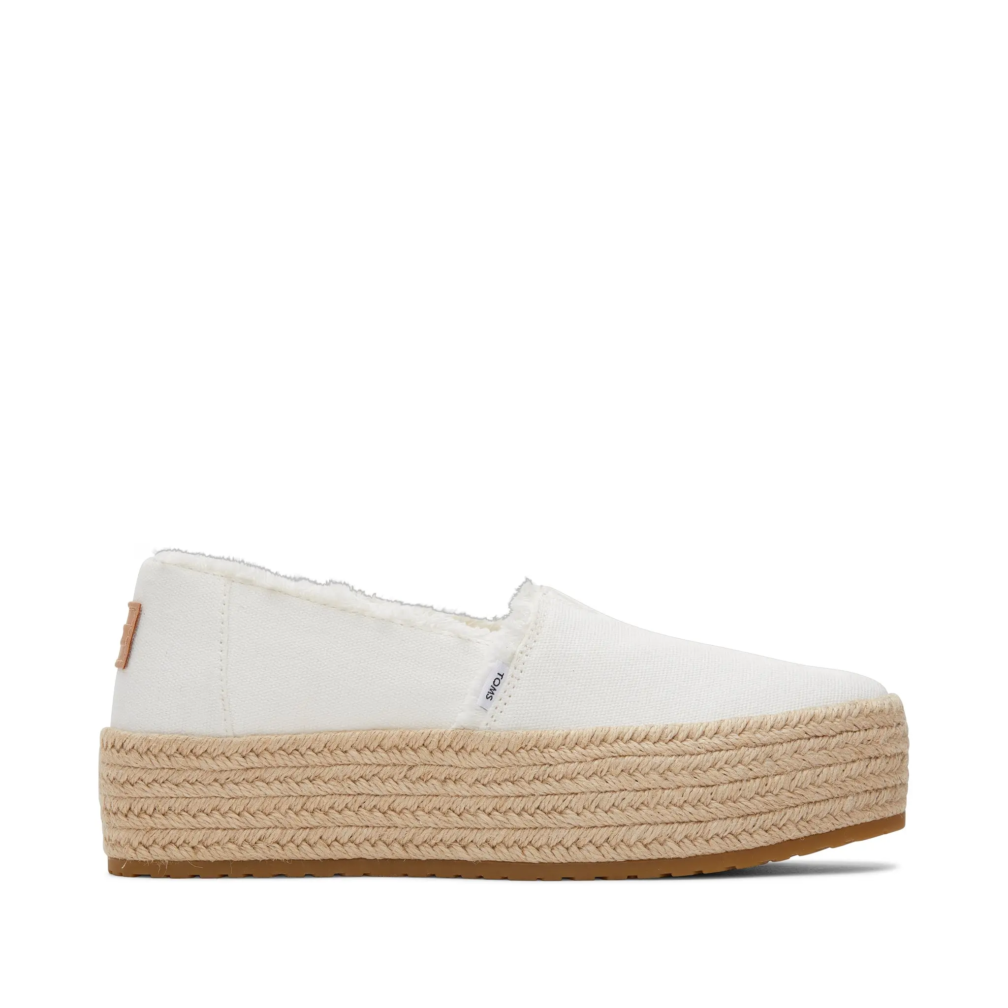 Valencia White Canvas Platform Espadrille