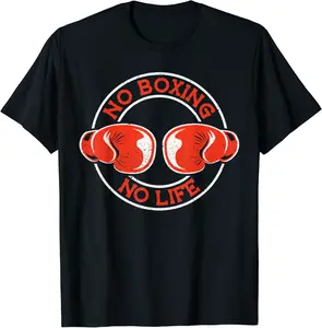 No Boxing No Life Boxing T-Shirt - Dilpreetka Shop 21B09T4LWB8Q