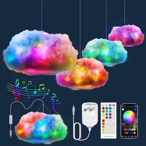 LED Cloud Light, RGB Cloud Lamp with IC Remote Control and APP Control Cool Lights Sync Music Color Changing Led Lights for Bedroom Ceiling Adults and Kids Modern Home & Room Decor