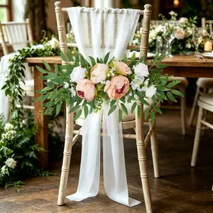 Wedding Arch Flowers Silk Artificial Peony Bouquet for Party Decor, Fake Floral Swag for Backdrop Arch Centerpiece Table Decorations Indoor Home Garden, Decorative Flowers