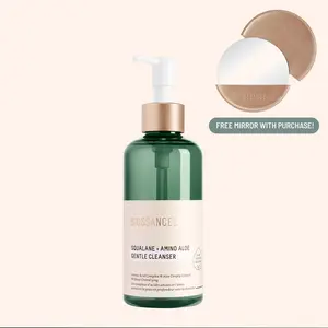 BIOSSANCE Squalane + Amino Aloe Gentle Foaming Face Wash Gel, Hydrating Facial Cleanser for All Skin Types, Removes Makeup, Deeply Cleans Pores with Moringa Extract, Soothes with Aloe Vera