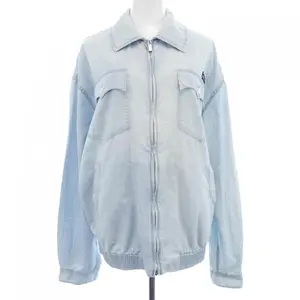 Pre-owned miu miu Cotton Small Leather Goods Chambray Jacket