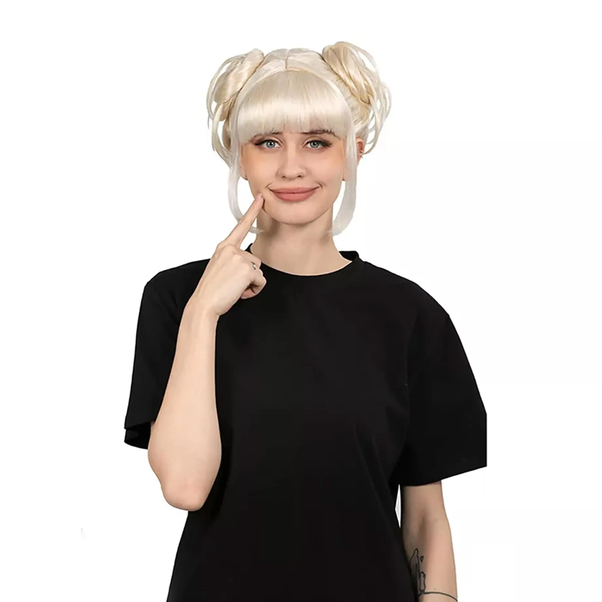 Anime Loli Adult Platinum Costume Wig, Synthetic Hair, Anime Synthetic Costume Wigs