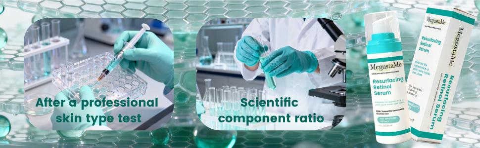 MegustaMe Resurfacing Retinol Serum 1oz - 3 Essential Ceramides & Licorice Root, Reduces Acne Marks & Pores