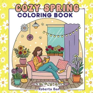 Cozy Spring Coloring Book: Comfy And Cozy Coloring Book For Adults And Teens For Relaxation