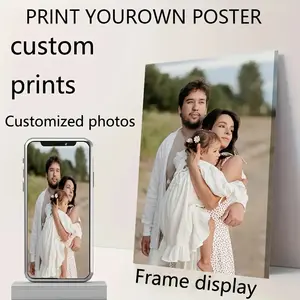 High-Quality Fashion Theme Personalized Photo Art - Custom Wooden Frame Canvas Print - Wrapped Canvas for Home Decor, Ideal Gift for Couples, Suitable for Holidays - Pine Wood Frame