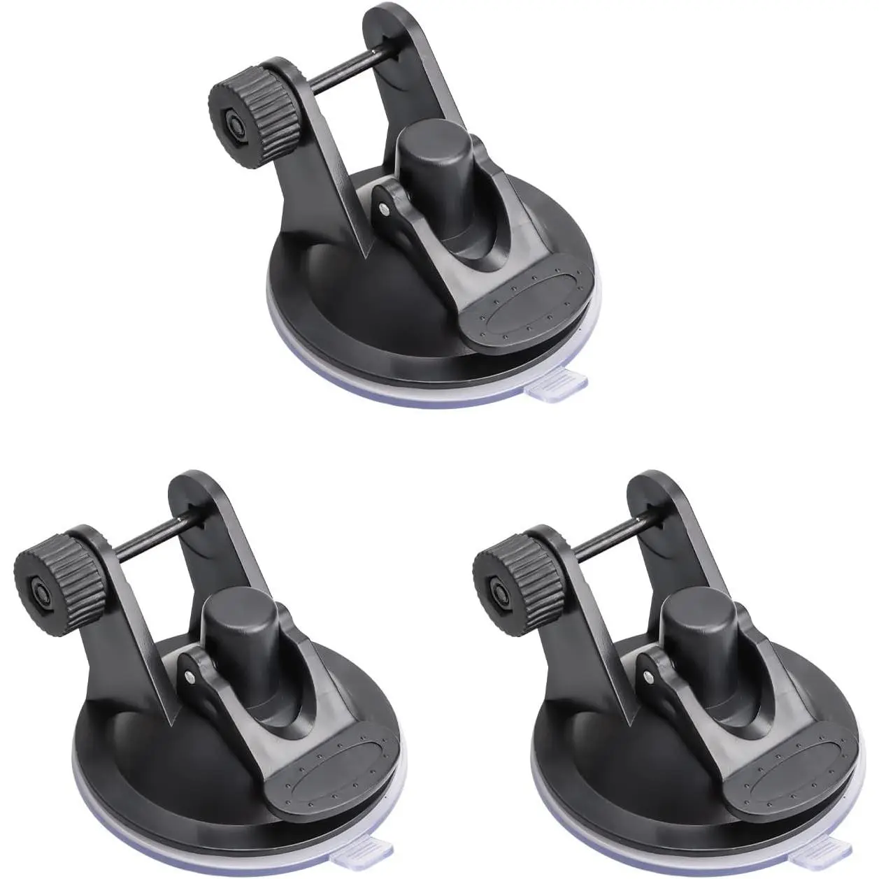 3 Pack  Cam Suction Mount Holder Without Rotating Joints Adapter  GPS Navigator Suction Cup Base Stand for   Cam Front Rear  Camera WiFi  Camera Dashcams