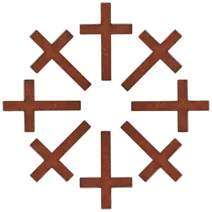 70PCS Small Cross Pendant, Wooden Cross Charm Pendant Bulk for DIY Craft Easter Party Favors Christian Baptism Rosary Jewelry Making