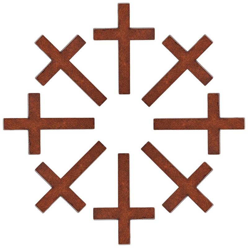 Set of 70 Small Cross Set for Crafts, Wooden Cross Charms for Christian Baptism, First Communion, Wooden Crosses for Crafts, 1.2x1.7 Inch
