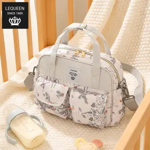 Lequeen Oxford Cloth Multifunctional Crossbody Baby Bag, Fashion Maternity Bag, Casual Outdoor Storage Bag, Handheld Pregnancy Bag
