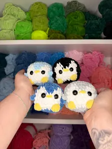 Crochet Mini Penguin with Keychains