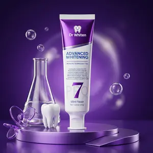 DrWhiten 7-Pro Probiotics Purple Whitening Toothpaste, Mint Grape Flavor, 7 Probiotic Strains + PAP, Peroxide-Free Formula, Deep Enamel Repair, Fresh Breath, Daily Enamel Care Oral Intensive