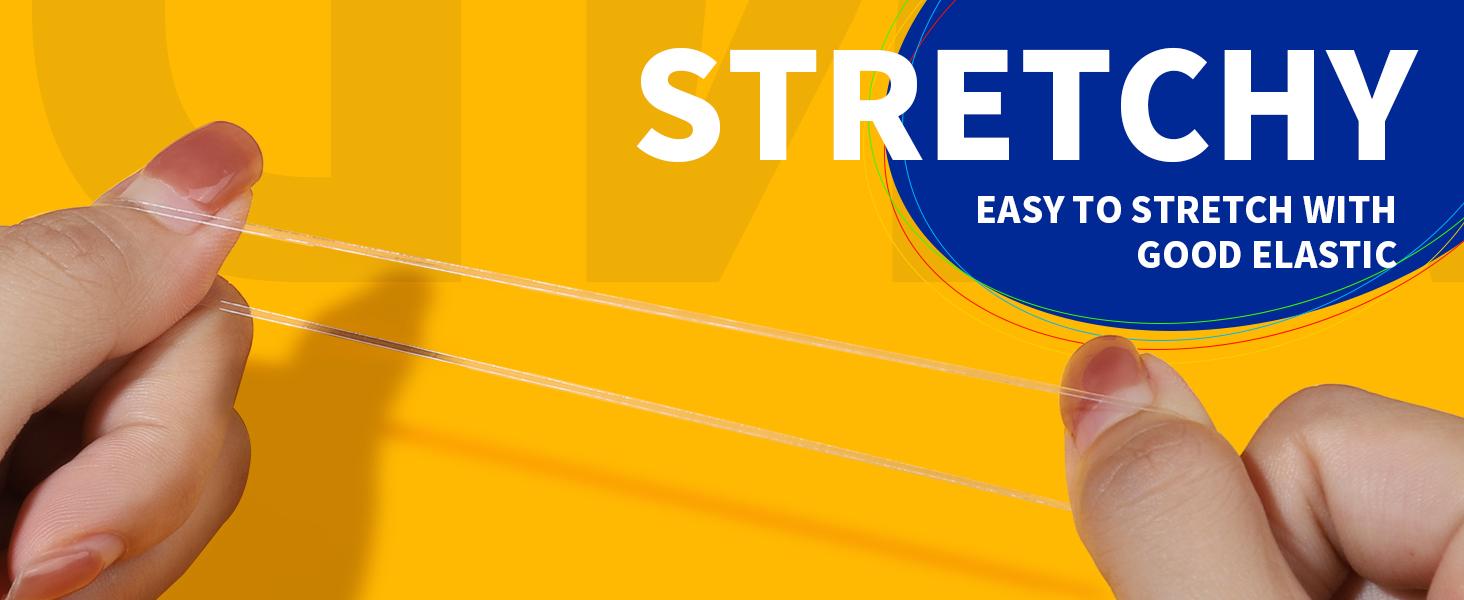 Clear Elastic Hair Bands, 2000pcs Mini Hair Rubber Bands, Hair Ties, Soft Hair Elastics Ties, 2mm in Width and 30mm in Length