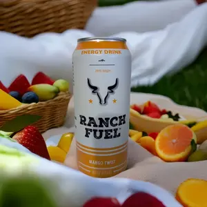 Ranch Fuel Energy Drink Mango Twist 16 Ounce Can Beverage Sport