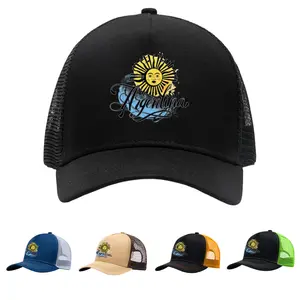 Argentina Sun of May Trucker Hat for Men Women, Adjustable Snapback Mesh Cap, Breathable Outdoor Hat with Argentina Flag Design, Lightweight Summer Sun Protection Truck Hat, Gift for Argentina Fans