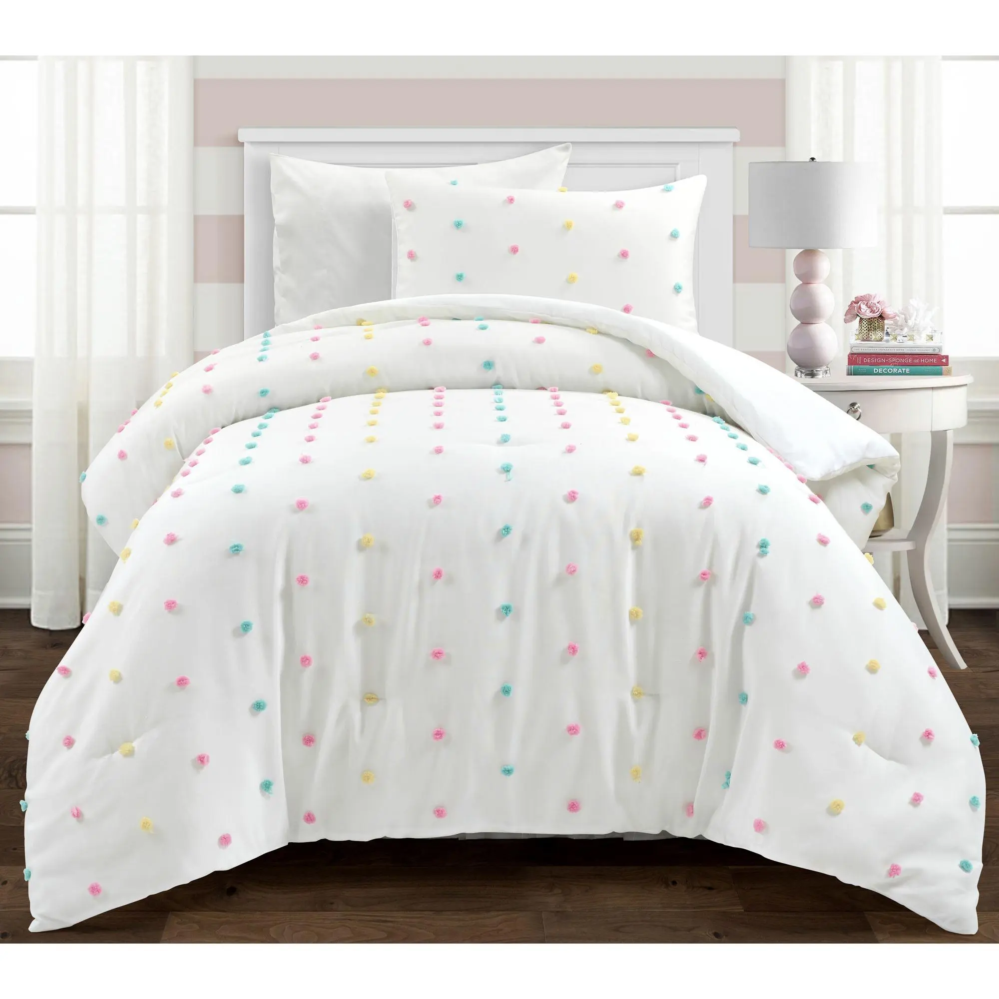 Lush Decor Rainbow Tufted Dot TW/TWXL Set Lush Decor Rainbow Tufted Dot TW/TWXL Set