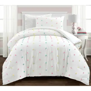 Lush Decor Rainbow Tufted Dot TW/TWXL Set
