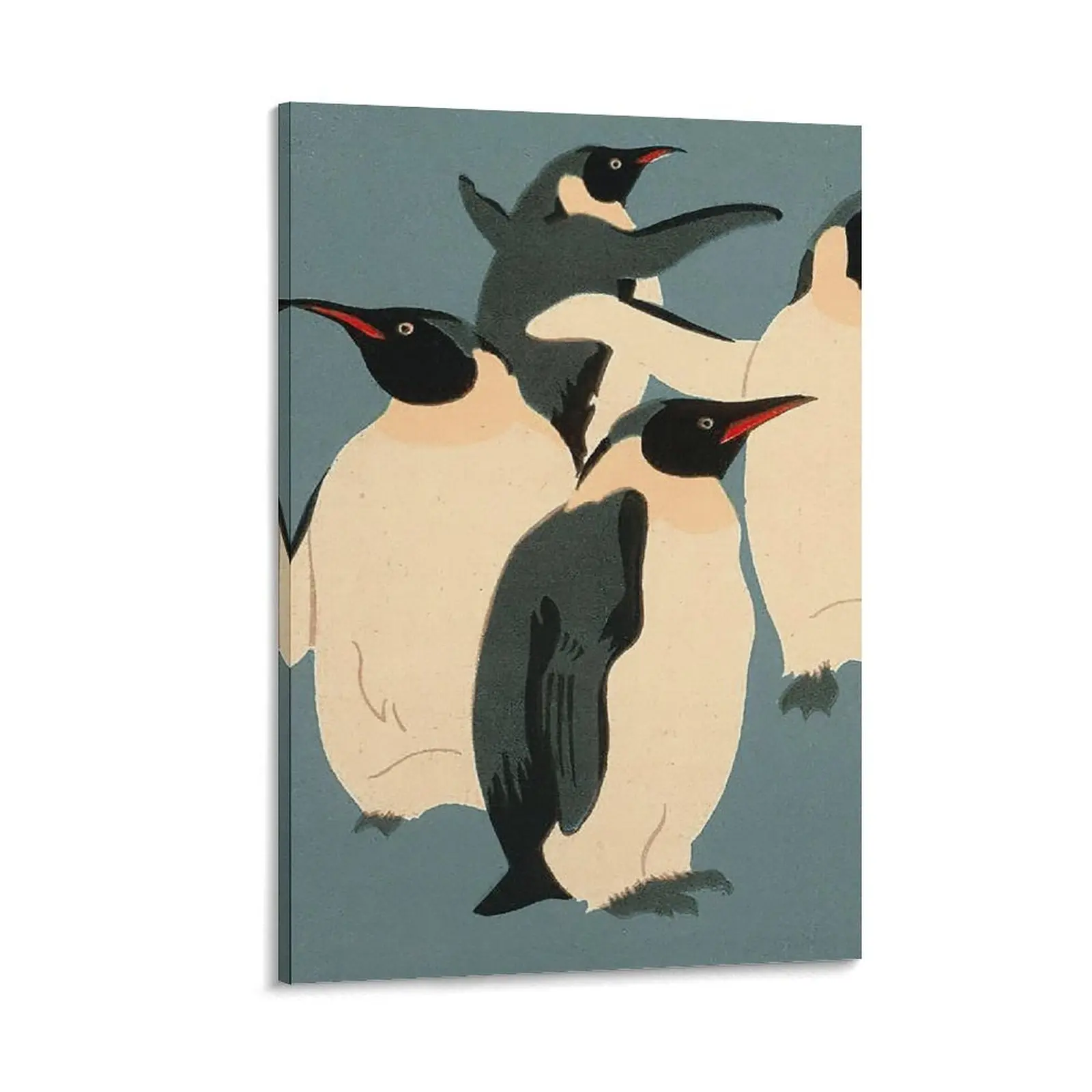 Ideal for A Trendy Room, This Cute Penguin Painting Poster Brings A Fresh, Cool Vibe. (3) Canvas Poster Bedroom Decor Sports Landscape Office Room Decor Gift
