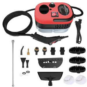 2500W Handheld Steam Cleaner, high-temperature and high-pressure steam cleaner, portable car steamer with 16 accessories, suitable for kitchen grease, car detailing, and bathroom cleaning.