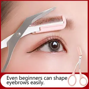 Eyebrow scissors Comb, hypoallergenic trimming tool, convenient for styling, Eyebrow Grooming
