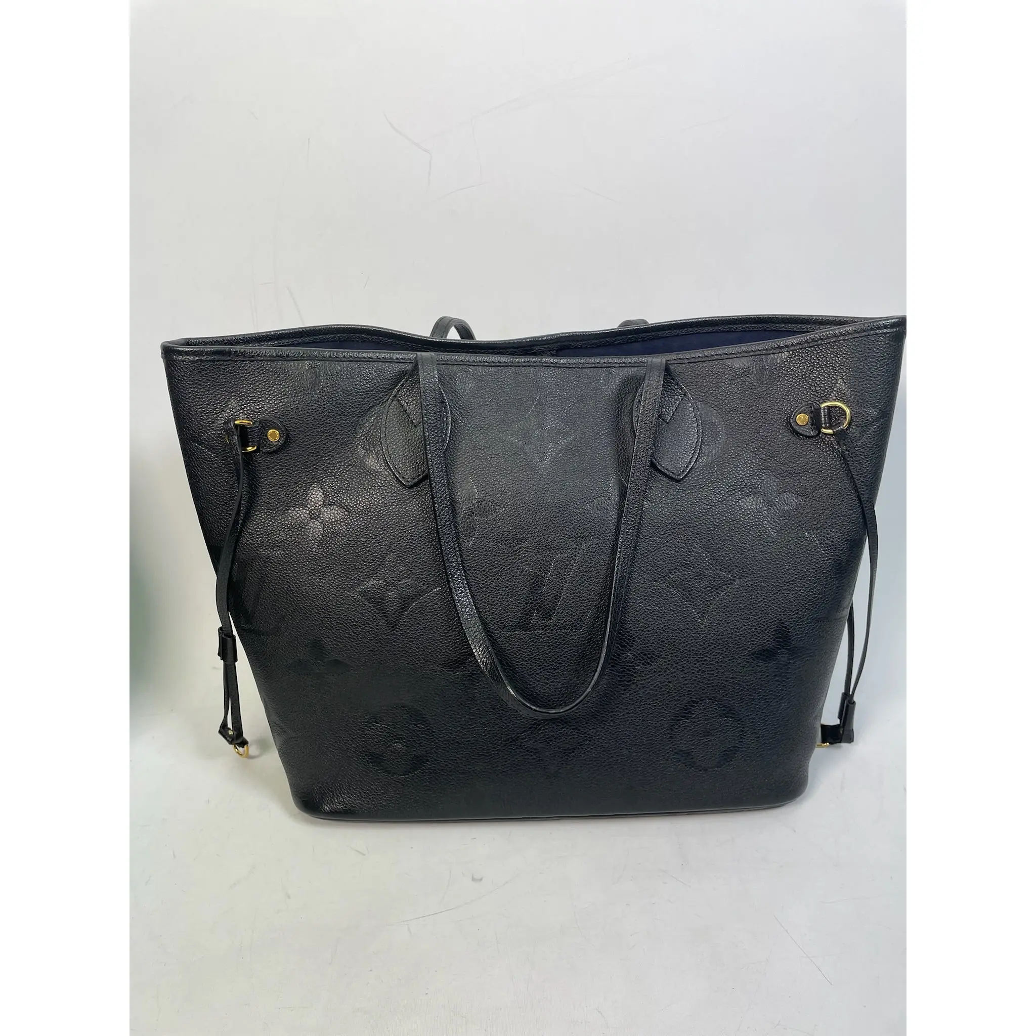 Pre-owned Leather Shoulder Bags M0707 43 Louis Vuitton Neverfull MM in Black Monogram Empreinte Leather