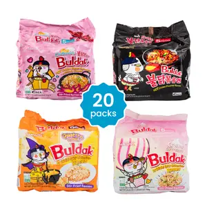 Samyang Buldak Ramen Newbie Pack - 20 Packs (Carbonara, Hot Chicken, Quattro Cheese, Cream Carbonara)