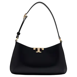 Tory Burch Eleanor Leather Crossbody Bag with Logo Hardware for Women in Black