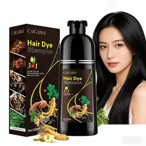 500ML Ginseng Three-In-One Dye Shampoo, Plant-Based Formula, Nourishes Neutral Hair, Safe Gentle Formula, No Sulfates, Ethical Manufacturing