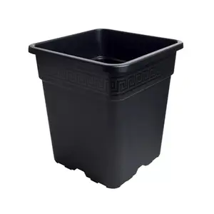Gro Pro Square Pot, 2 gal, 9 inch, Black