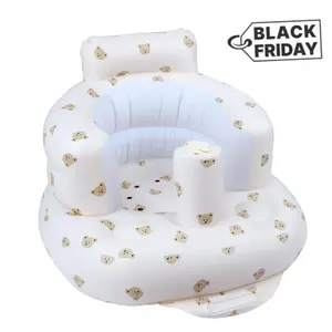 Inflatable Baby Seat, Baby Floor Seats for Babies 3-36 Months, Sit Up Chair with Built-in Air Pump, Portable Infants Back Support Seater