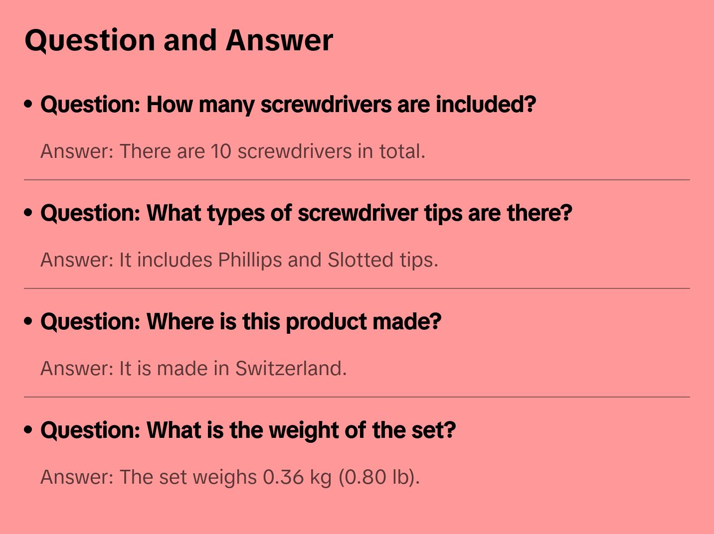 PB Swiss Tools PB 215.L 25 Roll-up Case Screwdriver Set 10 Pcs