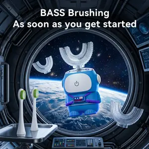 sonic kids electric toothbrush u shaped，automatic toothbrushes for baby，2-6 years, 7-15 years auto brush