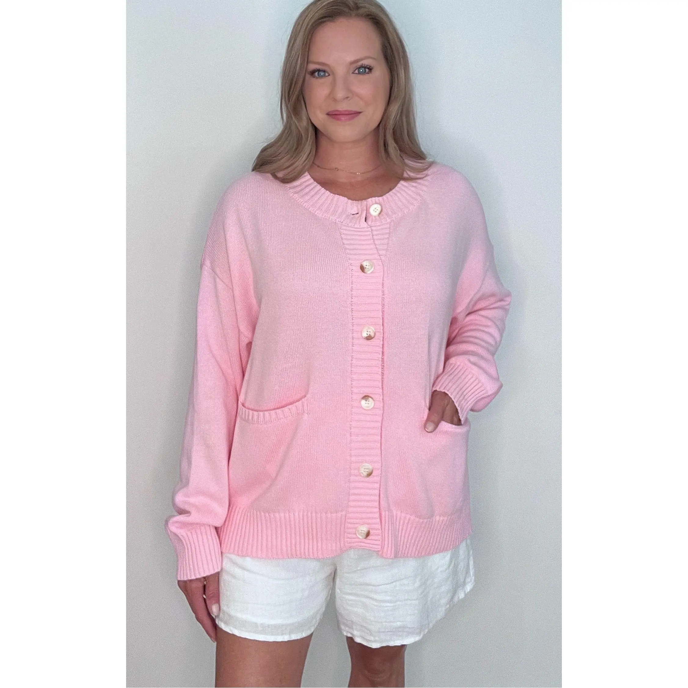 Soft Bloom Cardigan-Ballet Pink