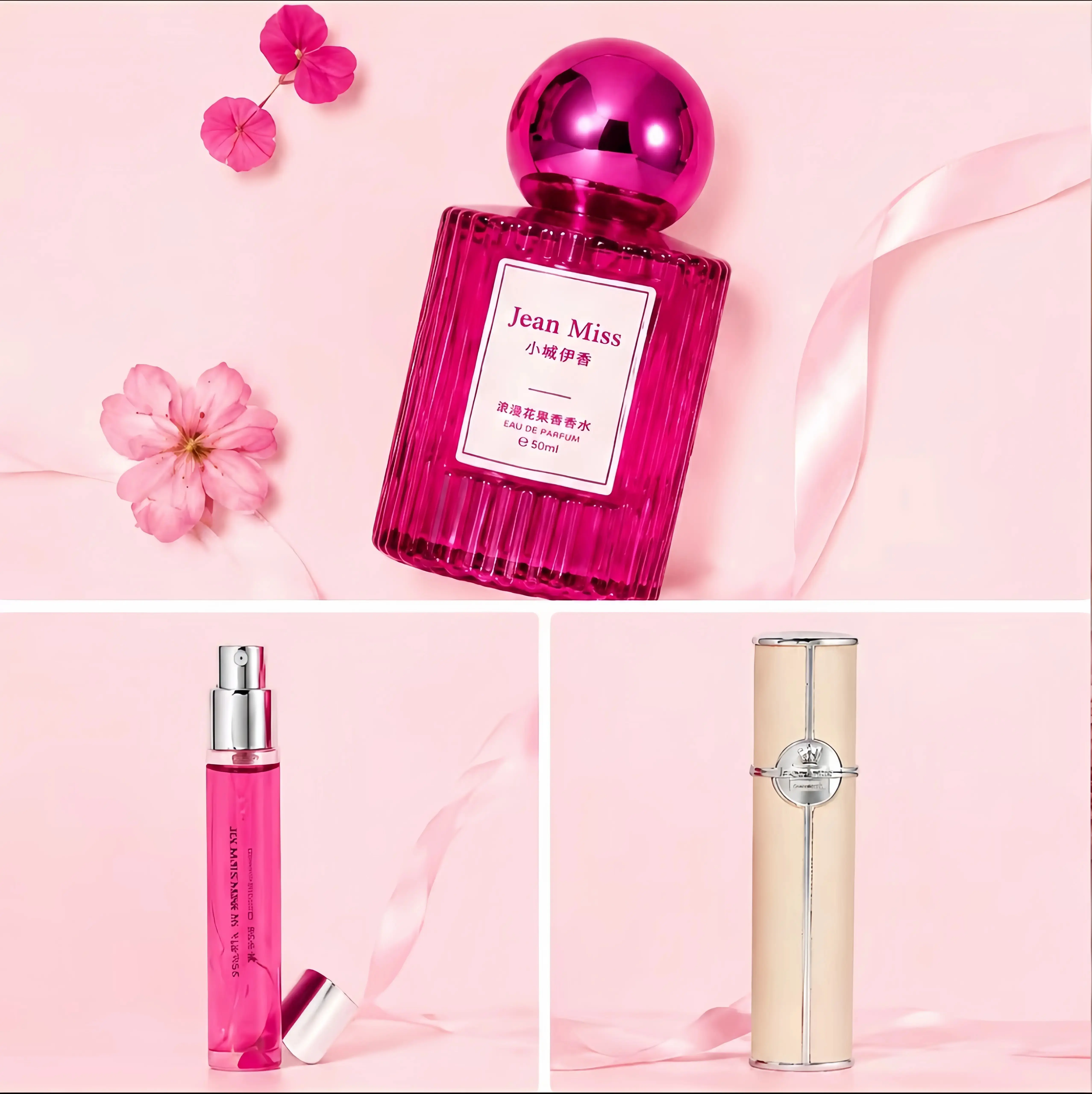 JEAN MISS 3-Piece Women's Perfume | Lychee & Rose | 50ml+12ml | Travel-Friendly Long-Lasting EDP | Daily Wear & Dates | perfumes para mujer, women's perfume, long lasting perfume