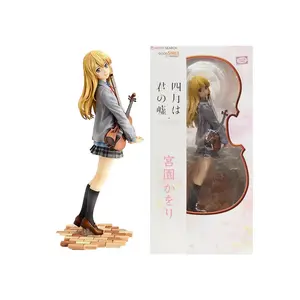 20CM Anime Your Lie in April Figure Miyazono Kaori Standing Animation Model Toy Gift Collection Decoration Ornaments PVC