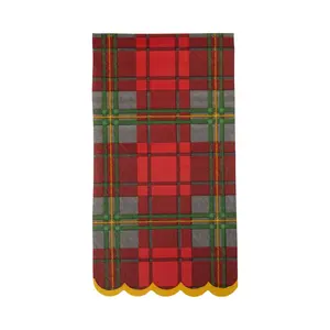 Traditional Red & Green Plaid Guest Napkins – 18 Pack Holiday Disposable Party Napkins