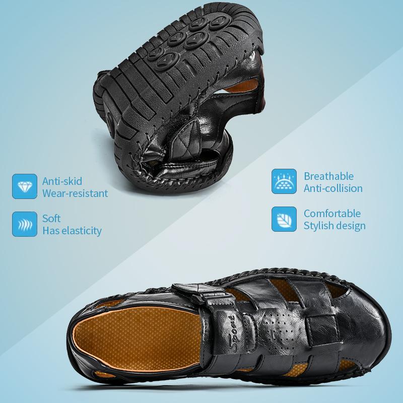 Men's Sport Sandals Closed Toe Outdoor Handmade Sandal Summer Beach Sandal Fisherman Sandals Lightweight & Versatile