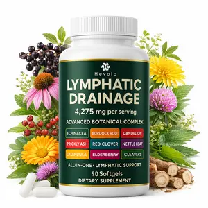 Lymphatic Drainage Supplement, 60 Capsules, 4275mg Lymph System Support for Women & Men, 21-in-1 Herbal Blend with Echinacea, Dandelion, Burdock, Bromelain, Calendula, Turmeric & More