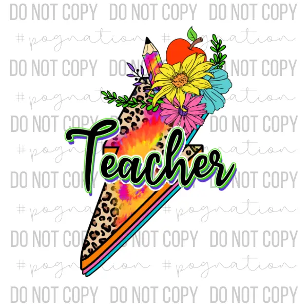 Teacher Bolt Decal