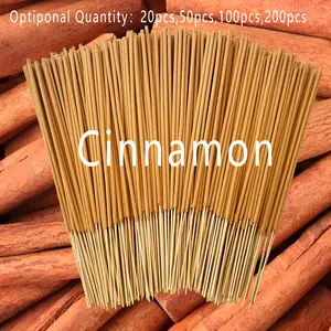 20/50/100/200pcs Cinnamon Scented Incense Sticks, Aroma Stick, 22cm Long-Lasting Fragrance, 45min Burn Time, Ideal for Home Decor, Relaxing Mood Booster
