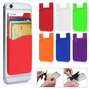 Adhesive Silicone Credit Card Holder Pouch for Cell Phone – 3M Sticky Wallet Case
