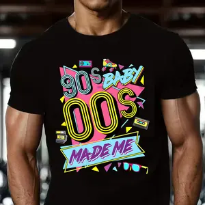 90s Baby 00s Made Me Retro T-Shirt Nostalgic 90s & 00s Tee