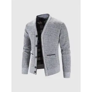 Men's Lapel Blazer Jacket, Business Formal Outerwear, Single-Breasted Design, Long Sleeve Buttoned, Loose Fit Coat Menswear Suit