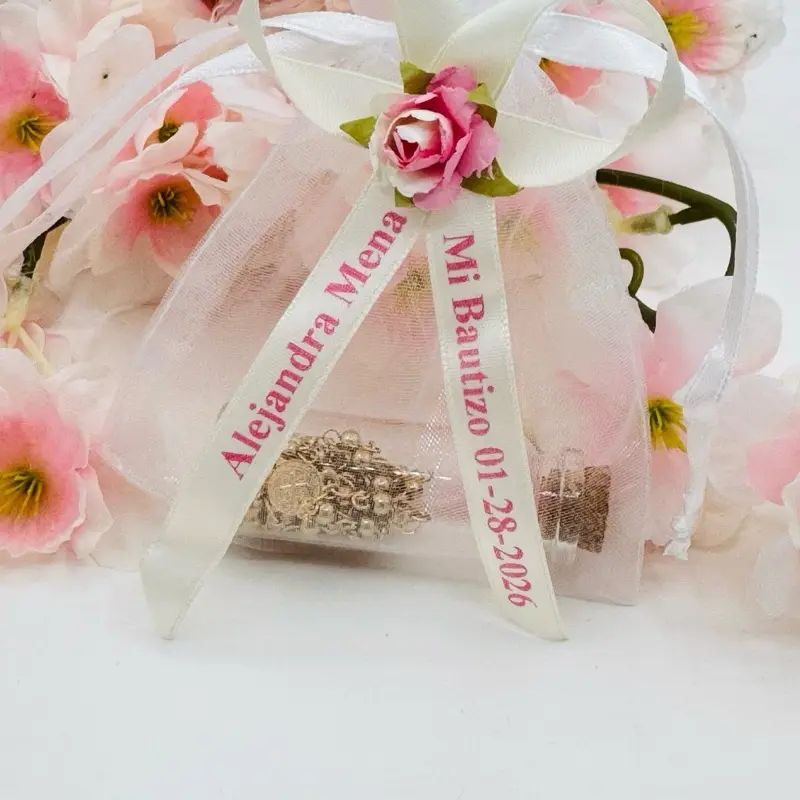 12pcs Personalized Customizable Ribbons - Festive Party Accessories, Perfect for Baptisms, Commemorate Special Occasions, Create Lasting Memories