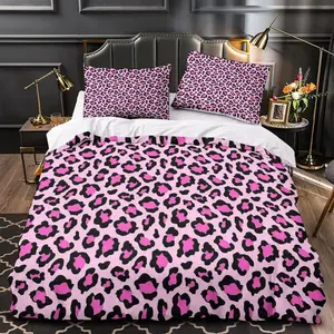 3-Piece Leopard Print Bedding Set, Ultra-Soft Breathable Duvet Cover, High-Quality Digital Print, 100% Polyester, Includes Pillowcases