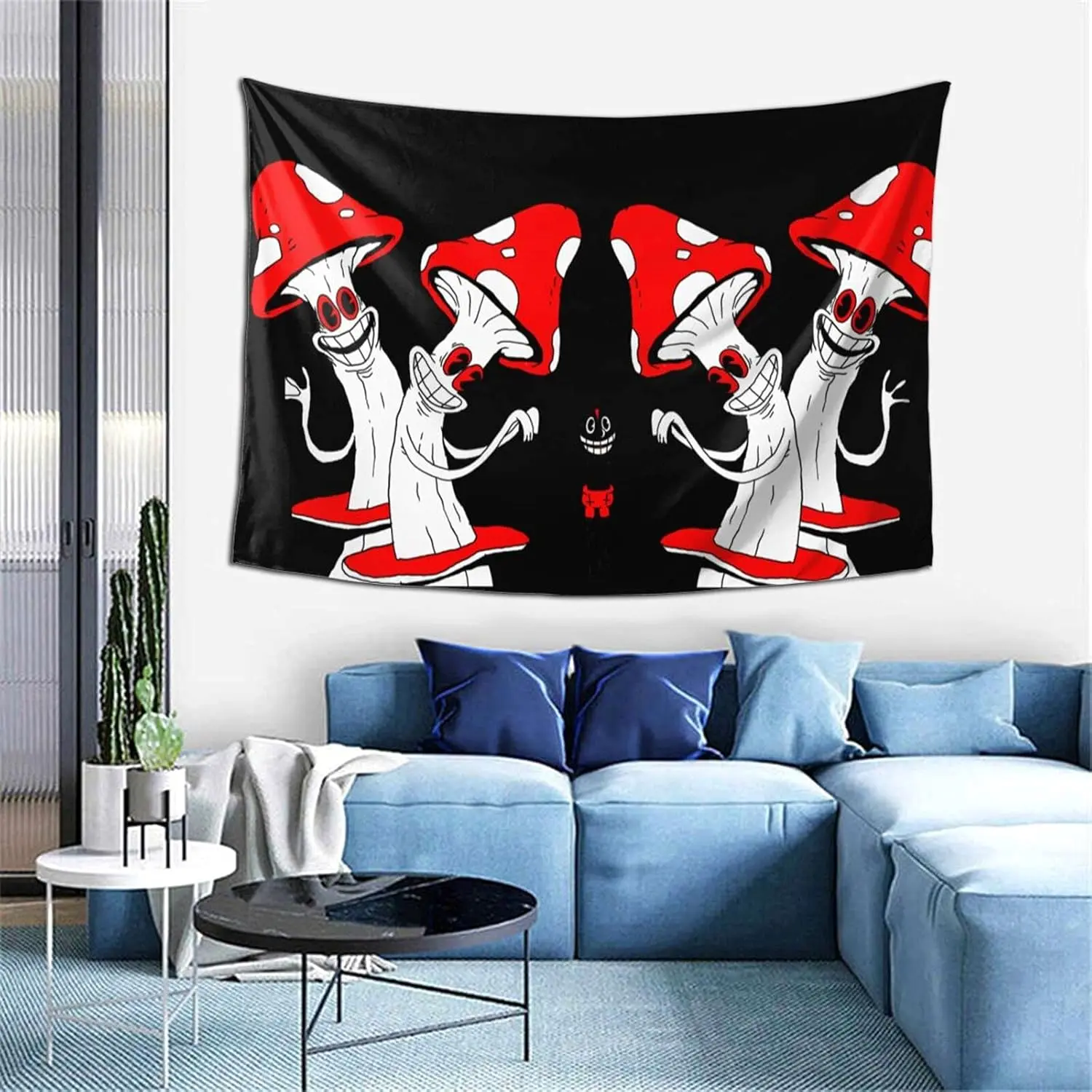 Lil Darkie Tapestry Cartoon Boutique Dirt-resistant Wall Hanging Tapestry Wall Art Decoration for Living Room Bedroom Aisle Poster Home xinch, Black, One Size Single tapestry, no brass rings, no hooks Peach Props