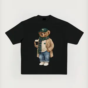 Unisex  “Lucky Teddy Bear ” Vintage Shamrock Short Sleeve T-shirt  – St. Patrick’s Day Graphic Tee