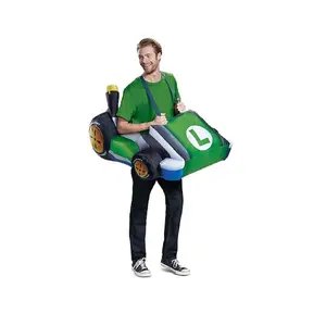 Luigi Kart - Green - Super Mario Bros - Inflatable - Costume - Adult