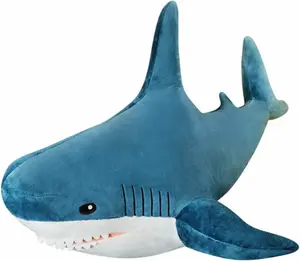 2024 Hot Selling Comfortable Soft Pillow, Sofa Pillow Back Support Giant Weighted Shark Plush Animal, Chubby Shark Pillow Soft Shark Plush Shark Plush Shark Decoration, Perfect Stress Relief Gift for Kids Women Wrinkle-resistant