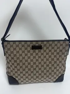 Pre-owned GUCCI Authentic GG Supreme Canvas Zip Top Shoulder Tote Bag